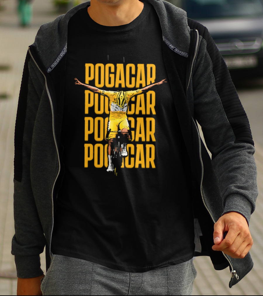 Pogacar Yellow Victory Celebration Moment T-Shirt