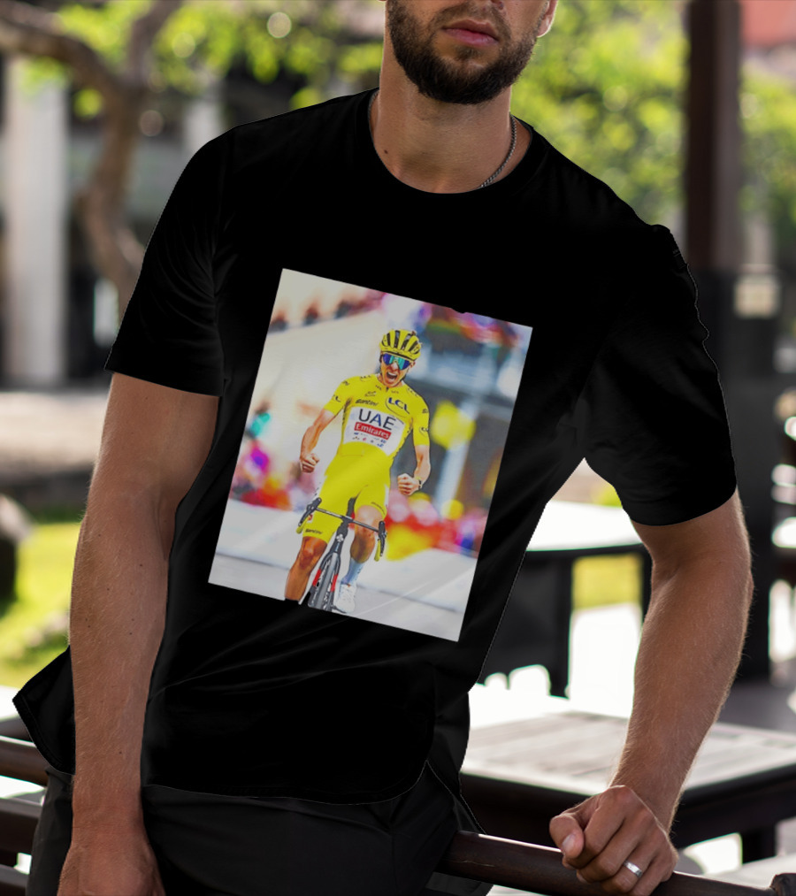 Tadej Pogačar UAE Team Emirates Tour De France Victory Moment T-Shirt