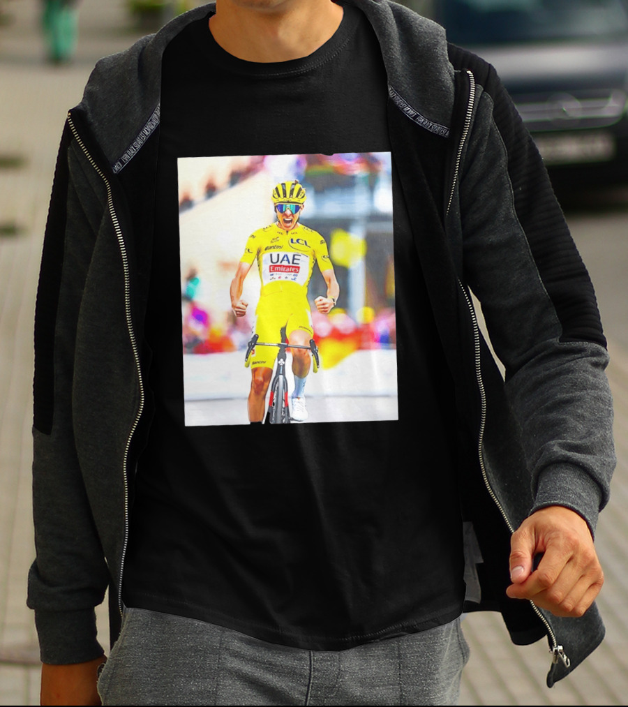 Tadej Pogačar UAE Team Emirates Tour De France Victory Moment T-Shirt