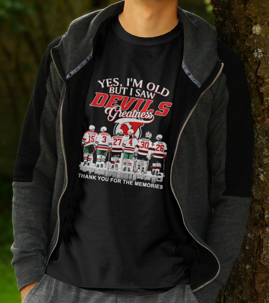Yes I'm Old But I Saw Devils Greatness Thank You For The Memories Hockey Legends T-Shirt