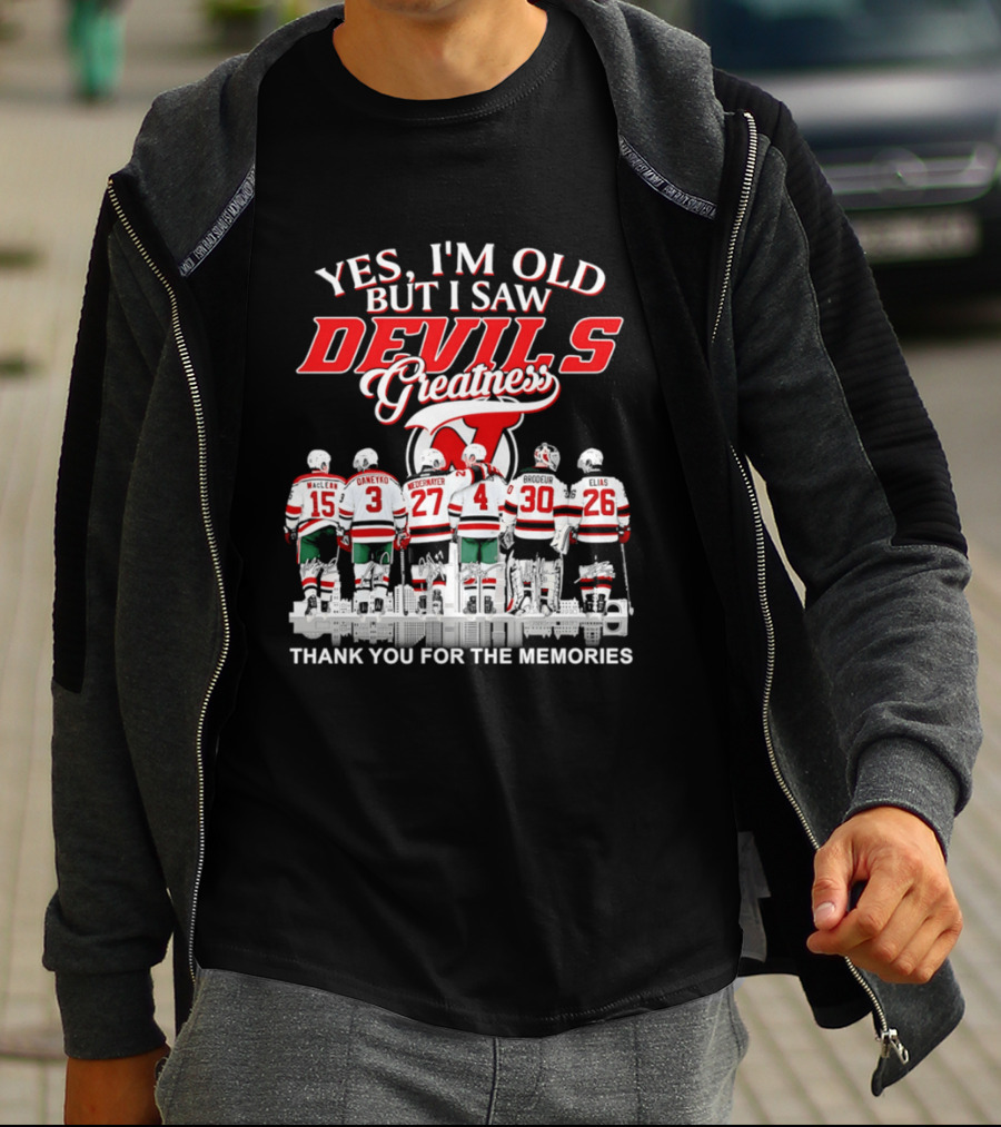 Yes I'm Old But I Saw Devils Greatness Thank You For The Memories Hockey Legends T-Shirt
