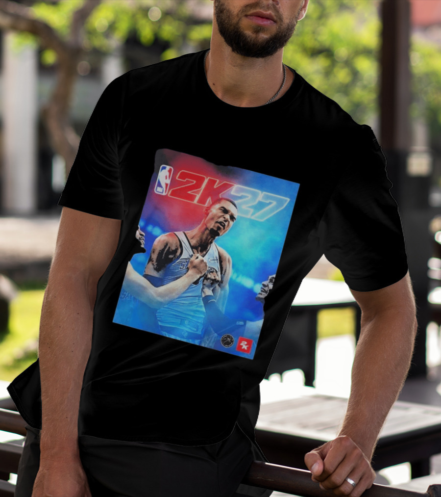 Victor Wembanyama NBA 2K27 Cover Athlete Basketball Gaming 2K Sports T-Shirt