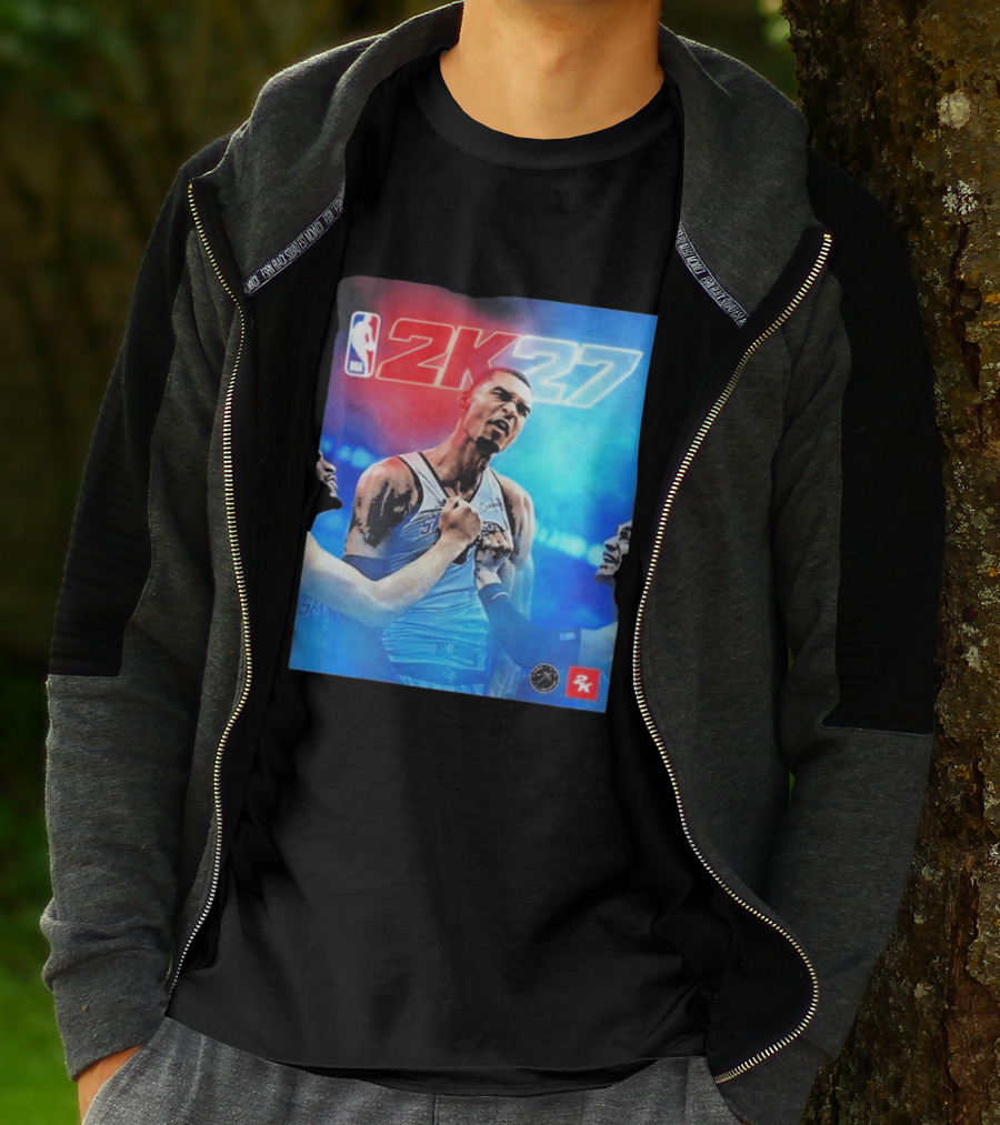 Victor Wembanyama NBA 2K27 Cover Athlete Basketball Gaming 2K Sports T-Shirt