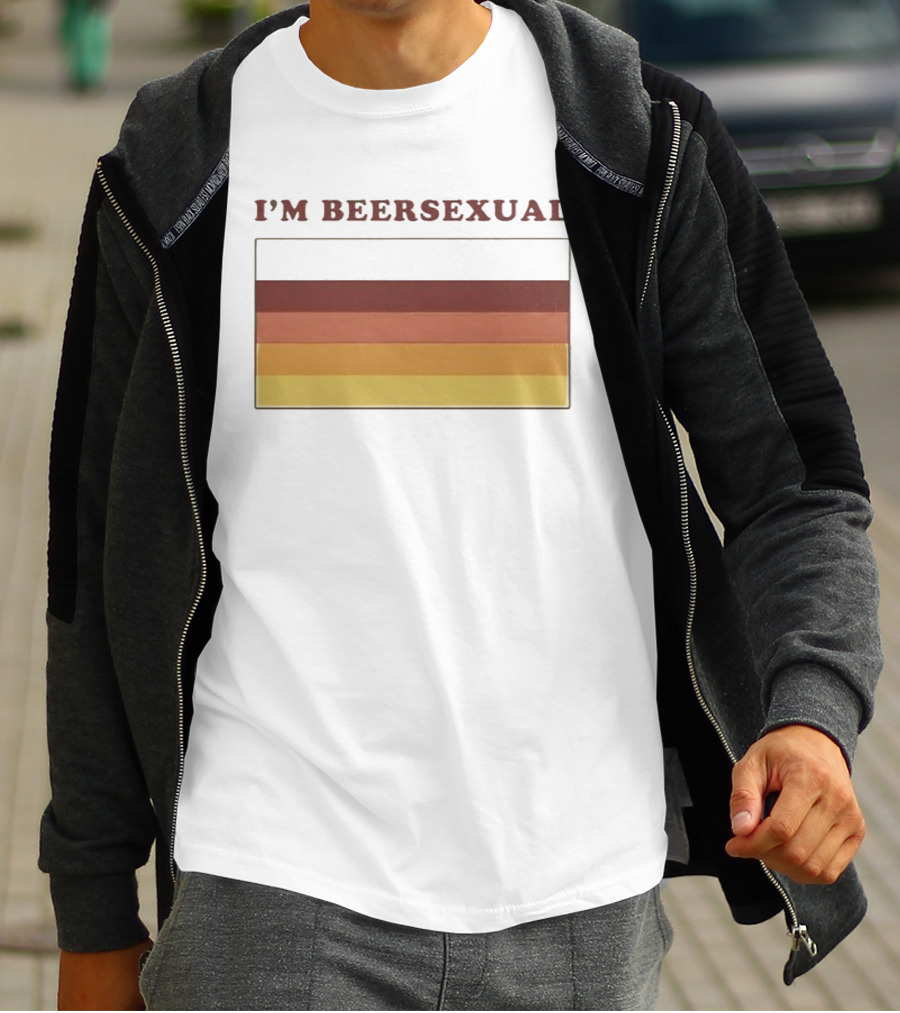 I'm Beersexual Beer Pride Flag Stripes T-Shirt