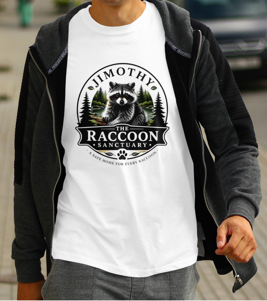 Jimothy Raccoon Sanctuary A Safe Home For Every Raccoon T-Shirt