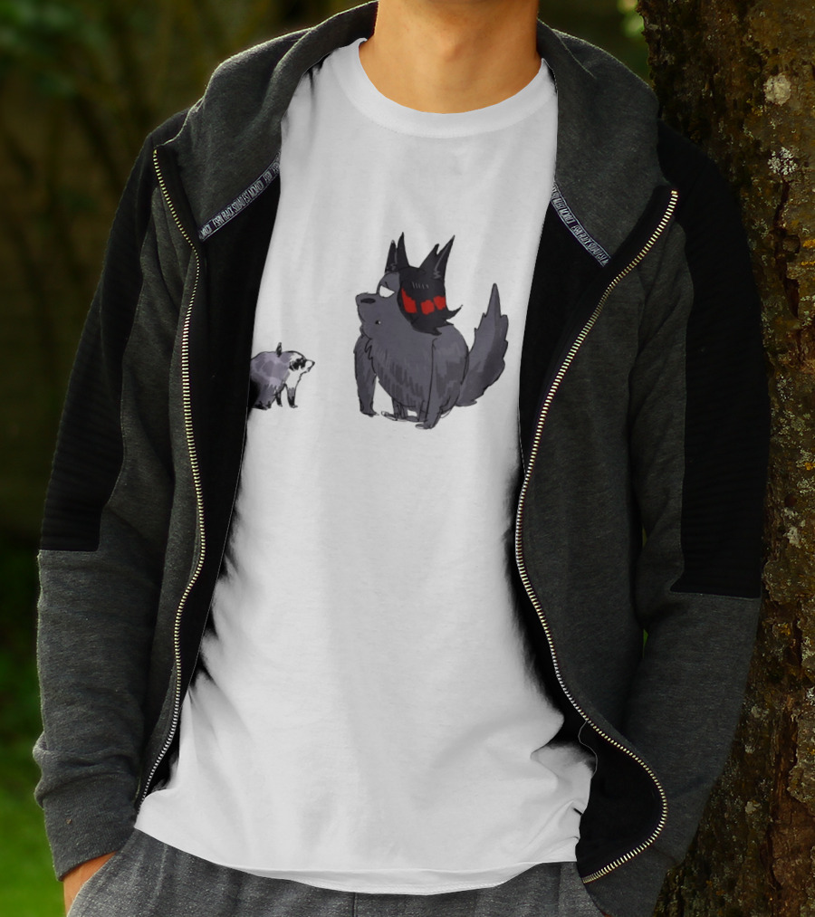 Mr Looper And Jimothy Raccoon Cartoon Funny Animal Characters T-Shirt