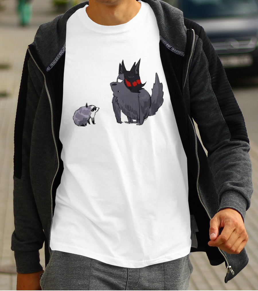 Mr Looper And Jimothy Raccoon Cartoon Funny Animal Characters T-Shirt