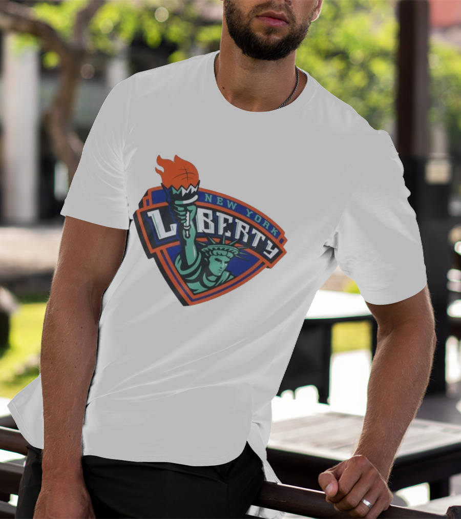 New York Liberty Statue Of Liberty Basketball Torch T-Shirt
