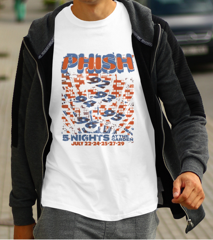 Phish Five Nights At Madison Square Garden New York City July 22 To 29 2026 Fourth Edition Knicks T-Shirt
