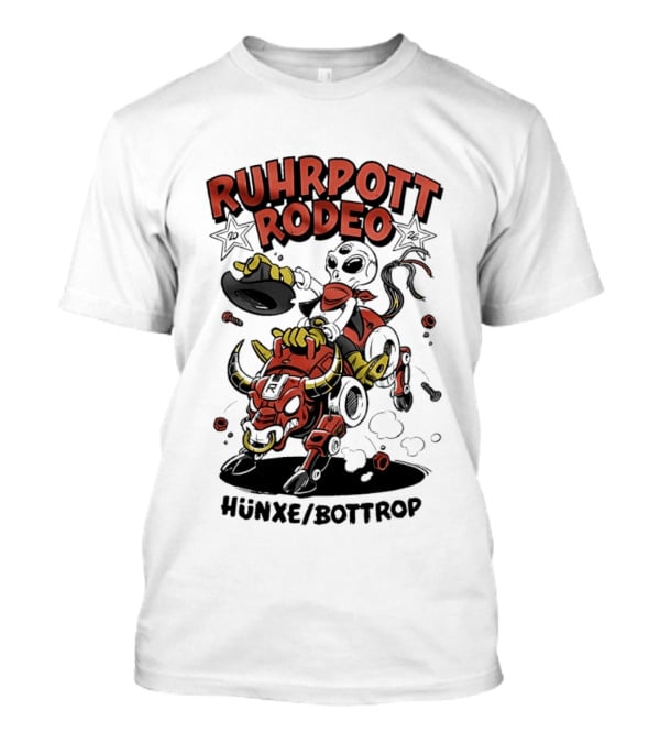Ruhrpott Rodeo Hünxe Bottrop Alien Riding Mechanical Bull Festival T-Shirt
