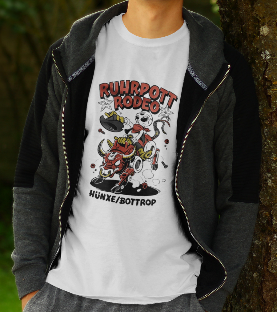 Ruhrpott Rodeo Hünxe Bottrop Alien Riding Mechanical Bull Festival T-Shirt