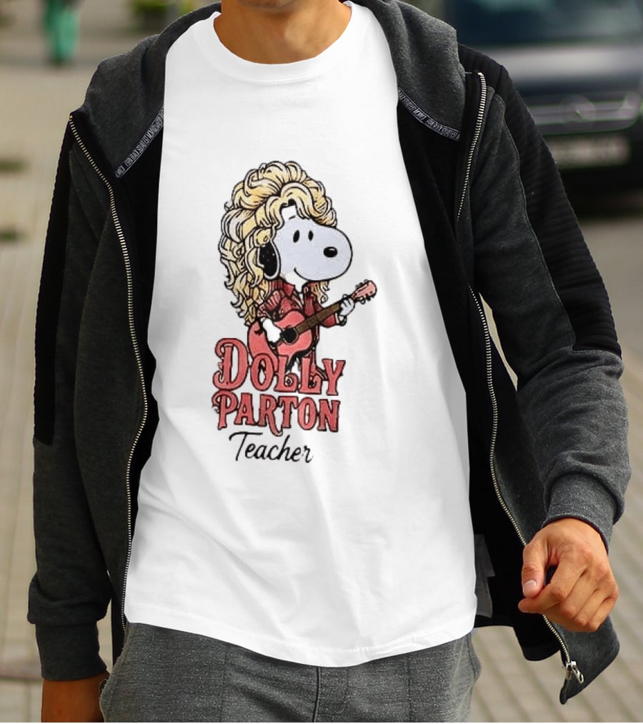 Dolly Parton Teacher Snoopy Plays Guitar T-Shirt