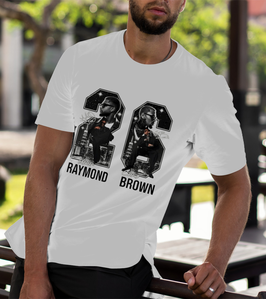 Usher Raymond Chris Brown 26 R And B Tour Usher Chris Brown Signatures T-Shirt