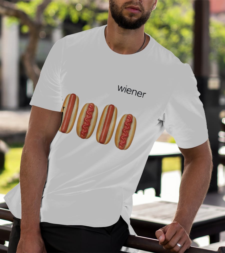 Wiener Hot Dog Ketchup Food Iconic Snack T-Shirt