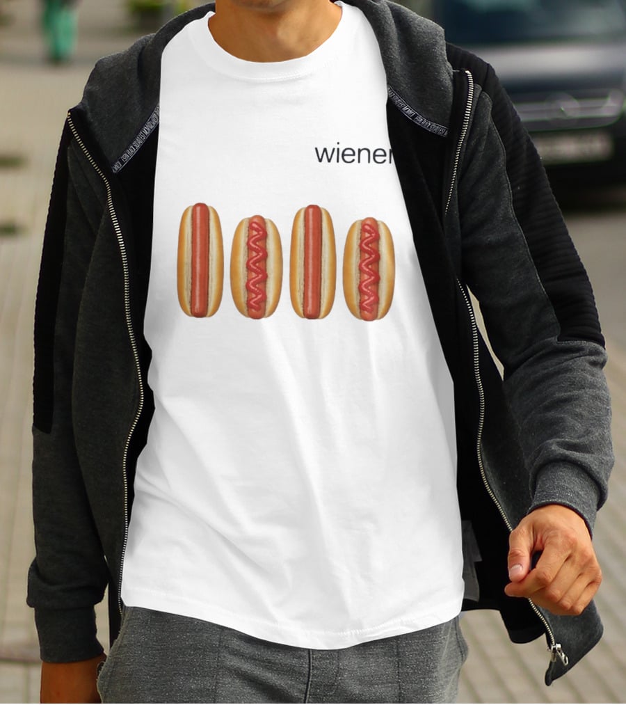 Wiener Hot Dog Ketchup Food Iconic Snack T-Shirt