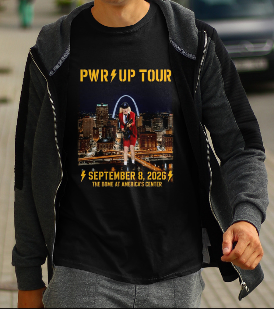 Pwr Up Tour 2026 ACDC St. Louis MO Event The Dome At America's Center September 8 2026 T-Shirt