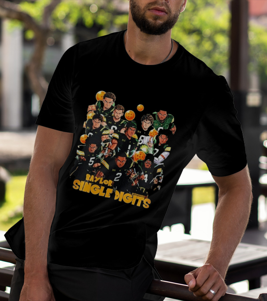 Baylor Bears Football Dragon Ball Z Crossover Single Digits Characters T-Shirt