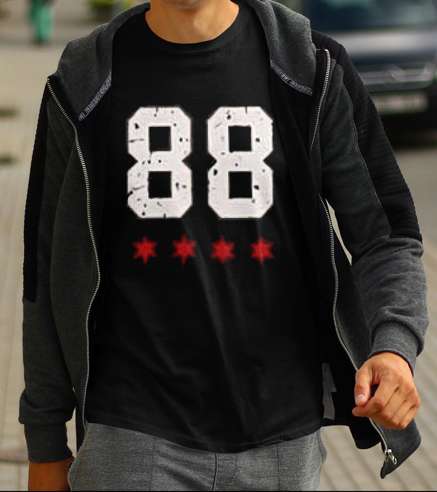 Chicago Blackhawks Showtime Returns 88 Three Red Stars T-Shirt