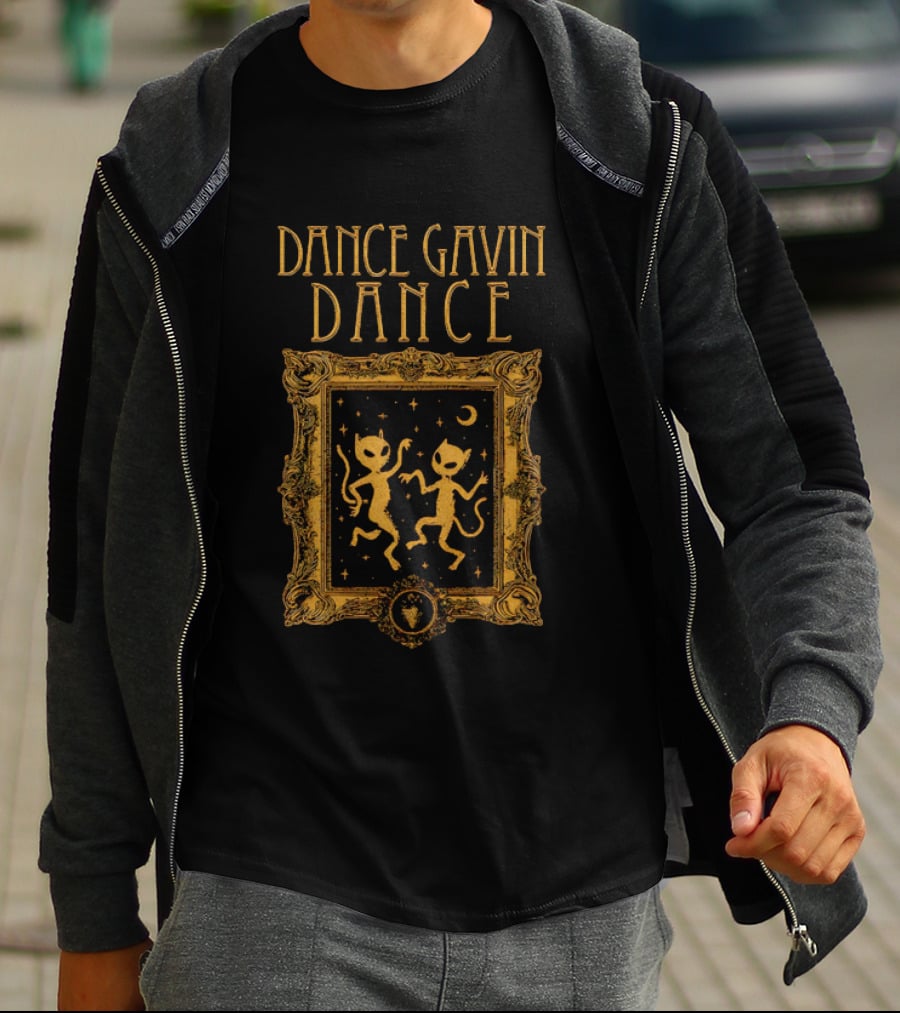 Dance Gavin Dance Alien Cats Framed Celestial Dance T-Shirt