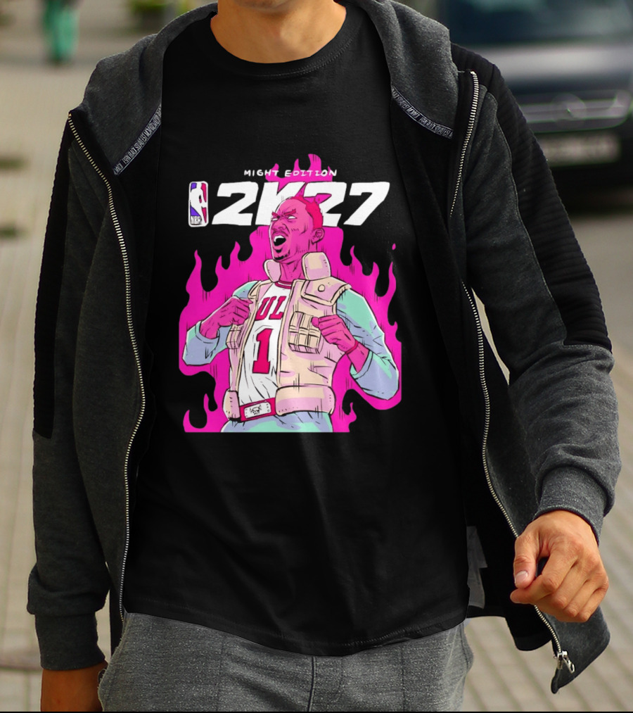 Derrick Rose Bulls NBA 2K27 Might Edition Basketball T-Shirt