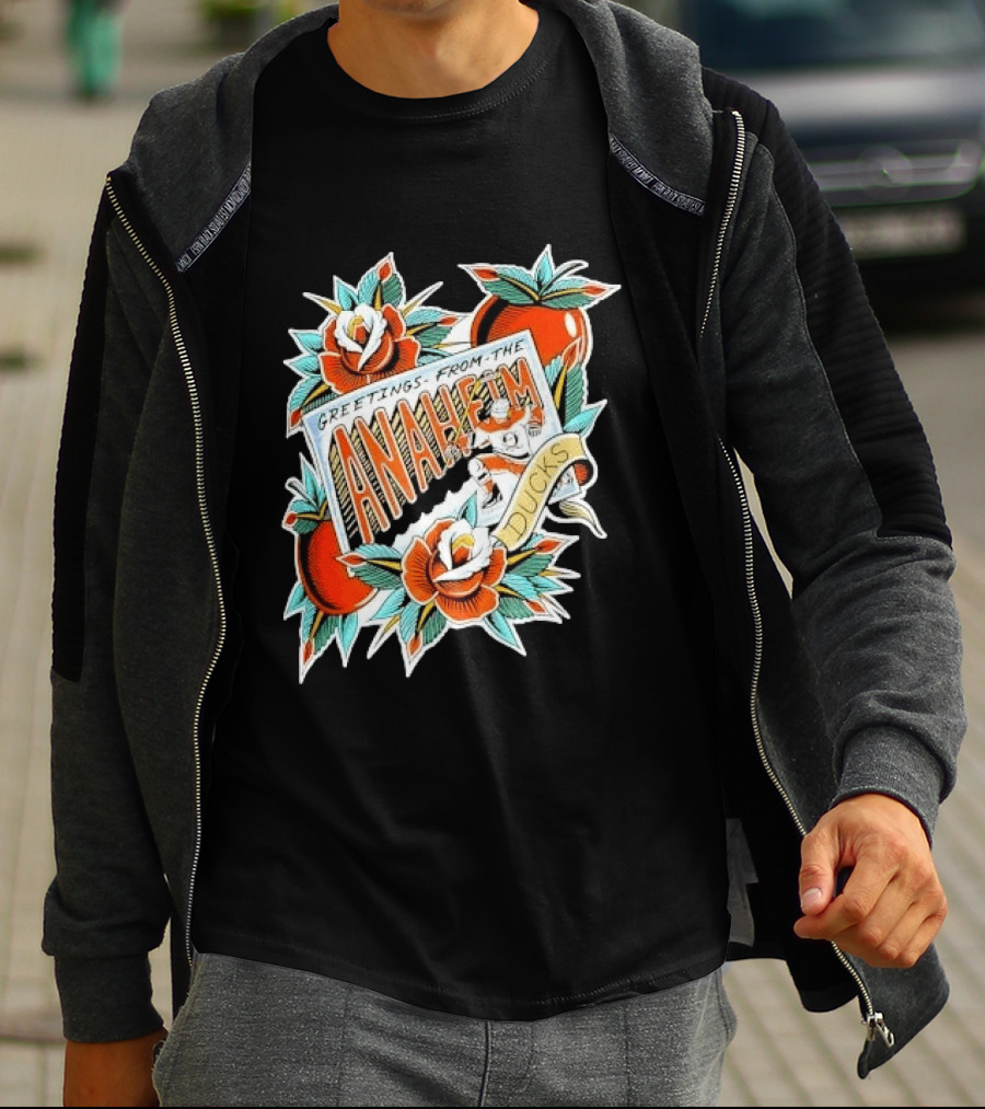 Greetings From The Anaheim Ducks Hockey Tattoo T-Shirt
