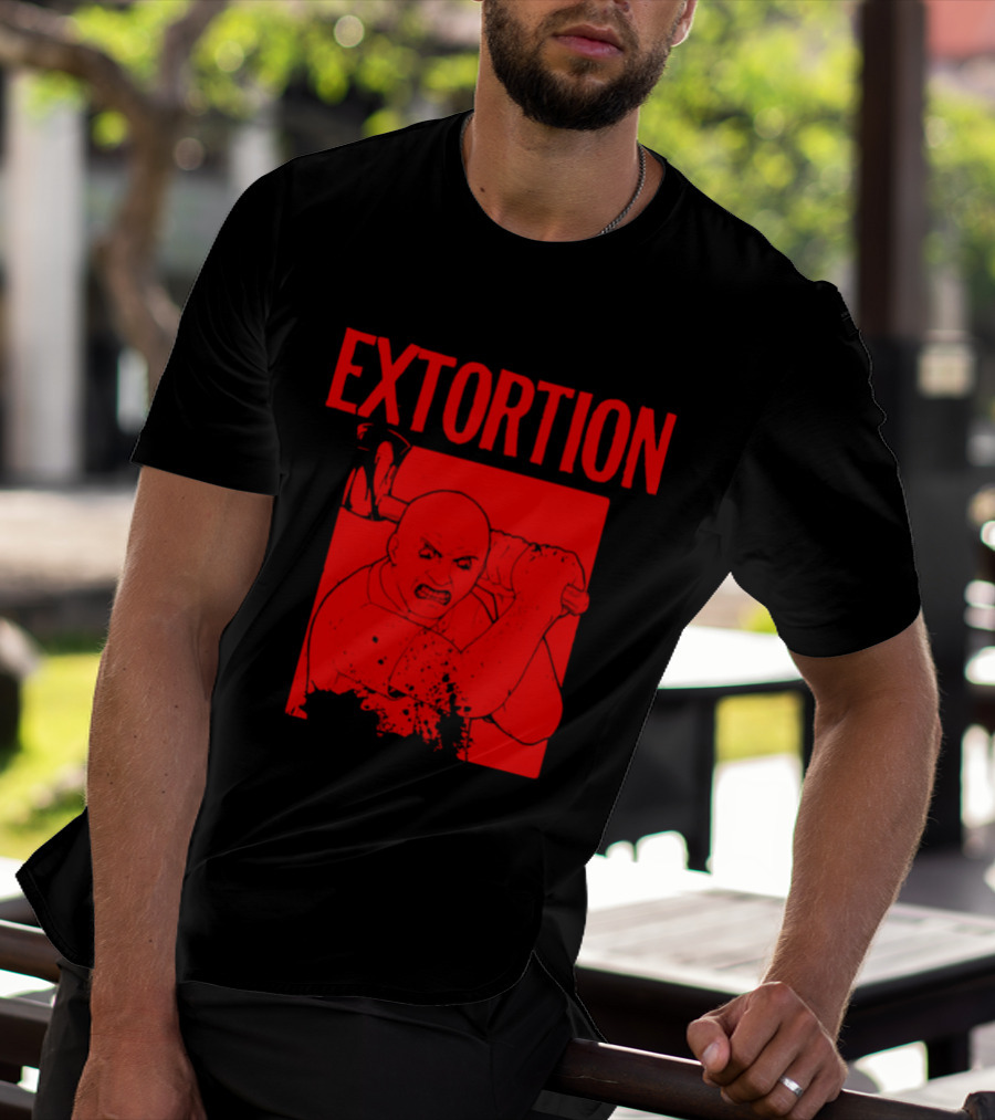 EXTORTION Self Titled Album Cover Art Distorted Face T-Shirt