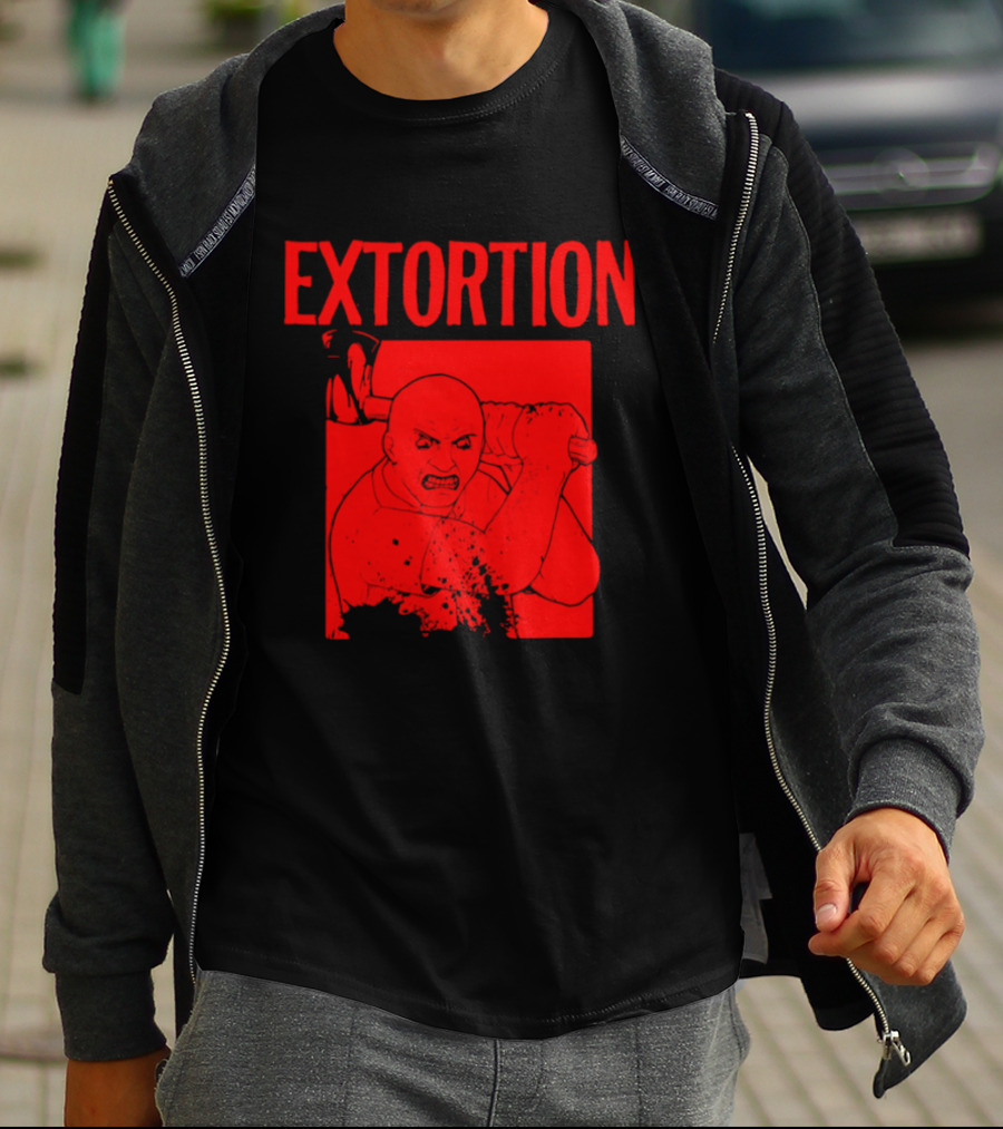 EXTORTION Self Titled Album Cover Art Distorted Face T-Shirt