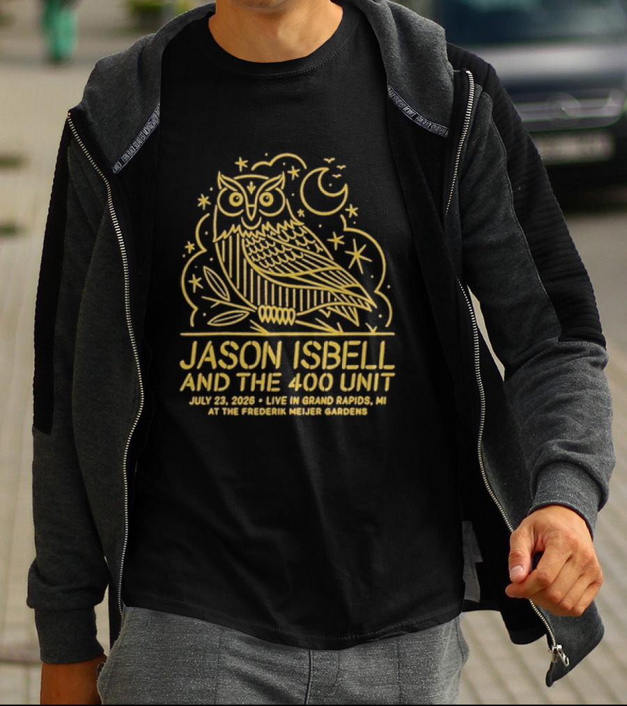 Jason Isbell And The 400 Unit Owl Frederik Meijer Gardens Grand Rapids MI July 23 2026 T-Shirt