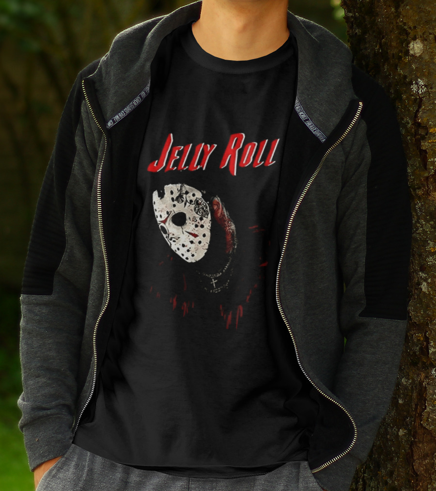 Jelly Roll Horror Mask Halloween T-Shirt