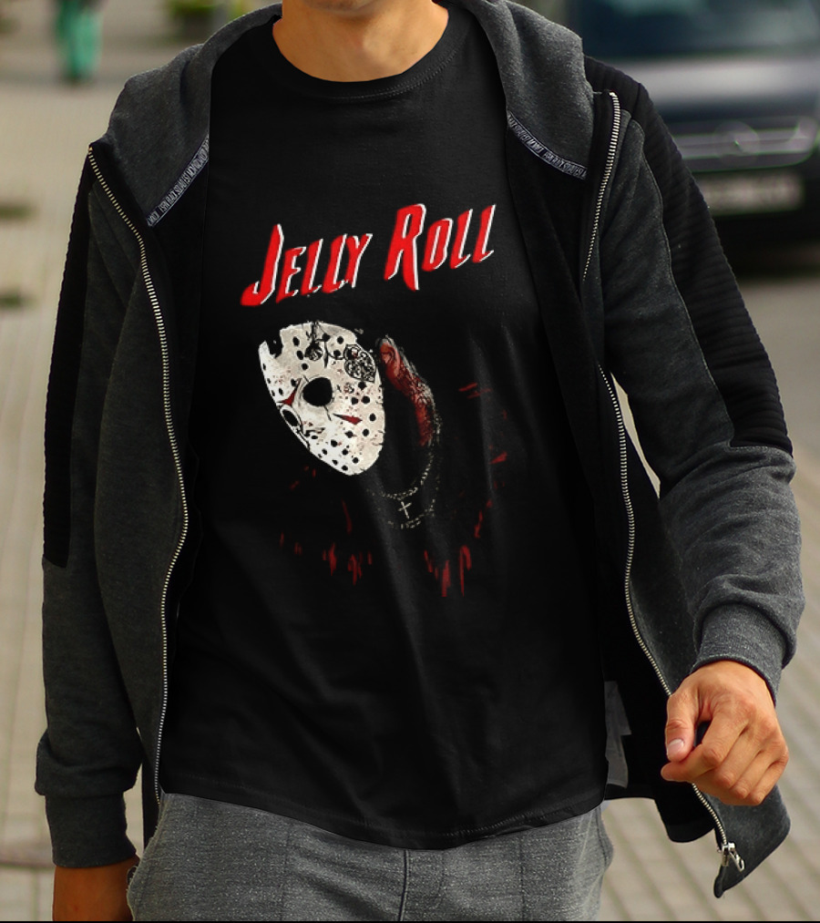 Jelly Roll Horror Mask Halloween T-Shirt