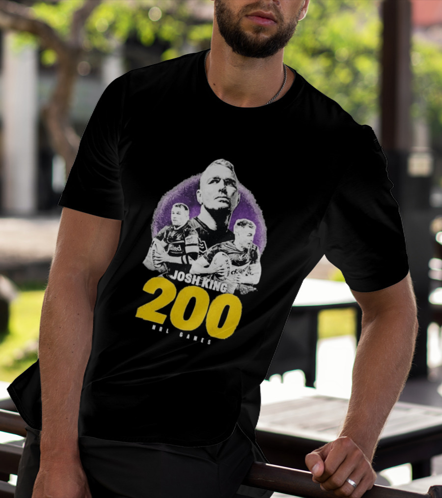 Josh King 200 NRL Games Melbourne Rugby Milestone Celebration T-Shirt