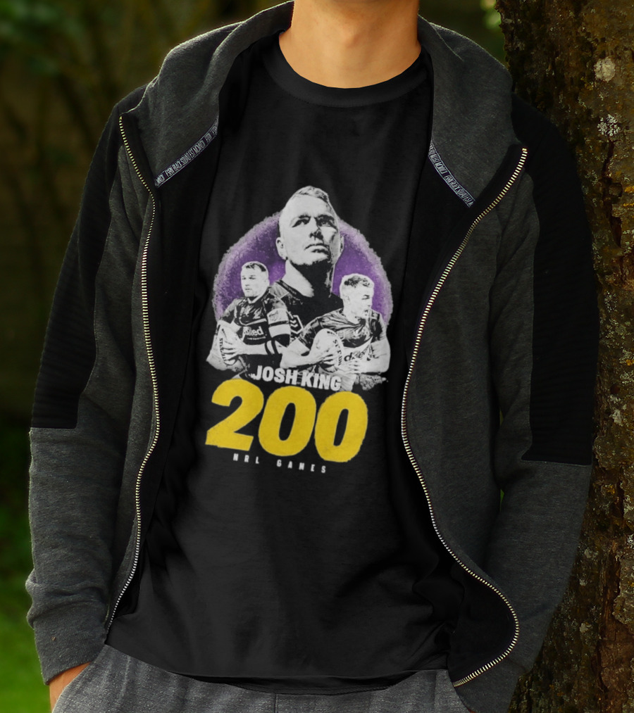 Josh King 200 NRL Games Melbourne Rugby Milestone Celebration T-Shirt