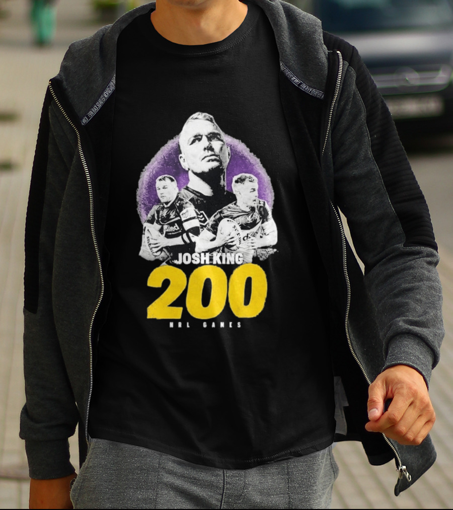 Josh King 200 NRL Games Melbourne Rugby Milestone Celebration T-Shirt