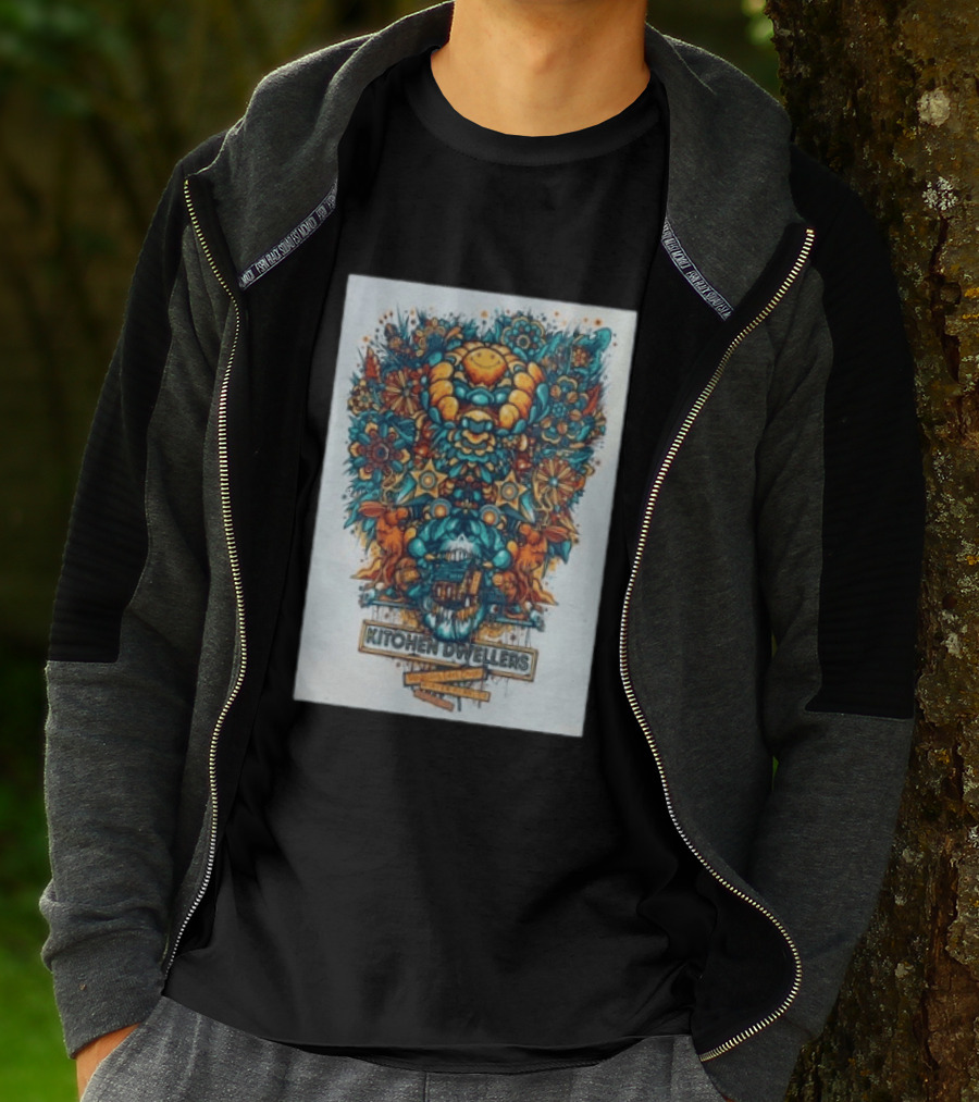 Kitchen Dwellers Winter Park CO July 24 25 2026 Tour Psychedelic Floral T-Shirt