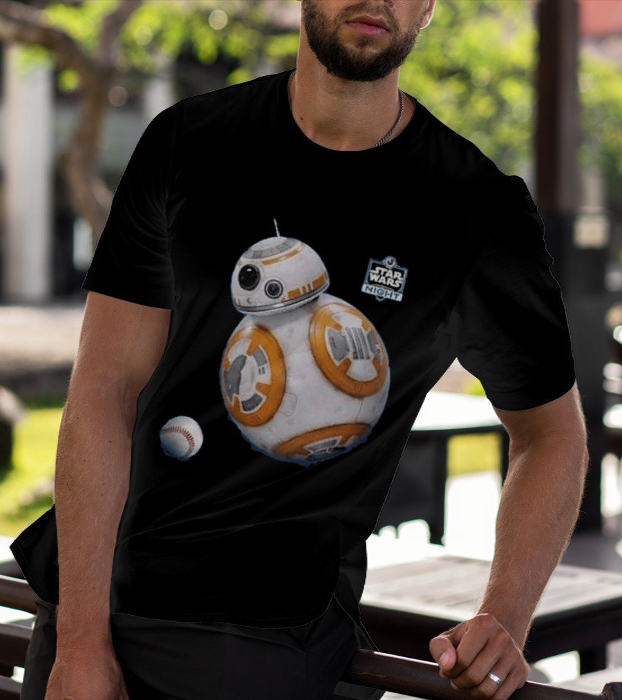 Star Wars Night BB 8 Baseball Event T-Shirt