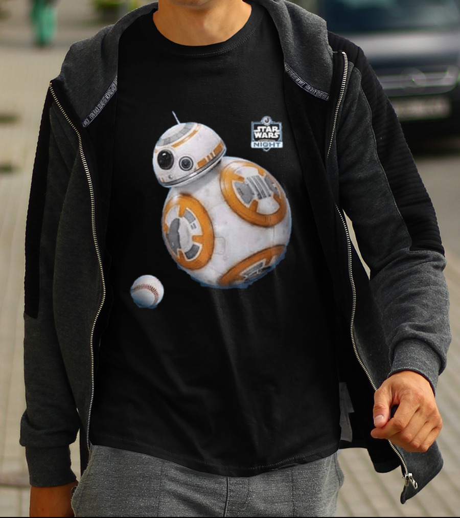 Star Wars Night BB 8 Baseball Event T-Shirt