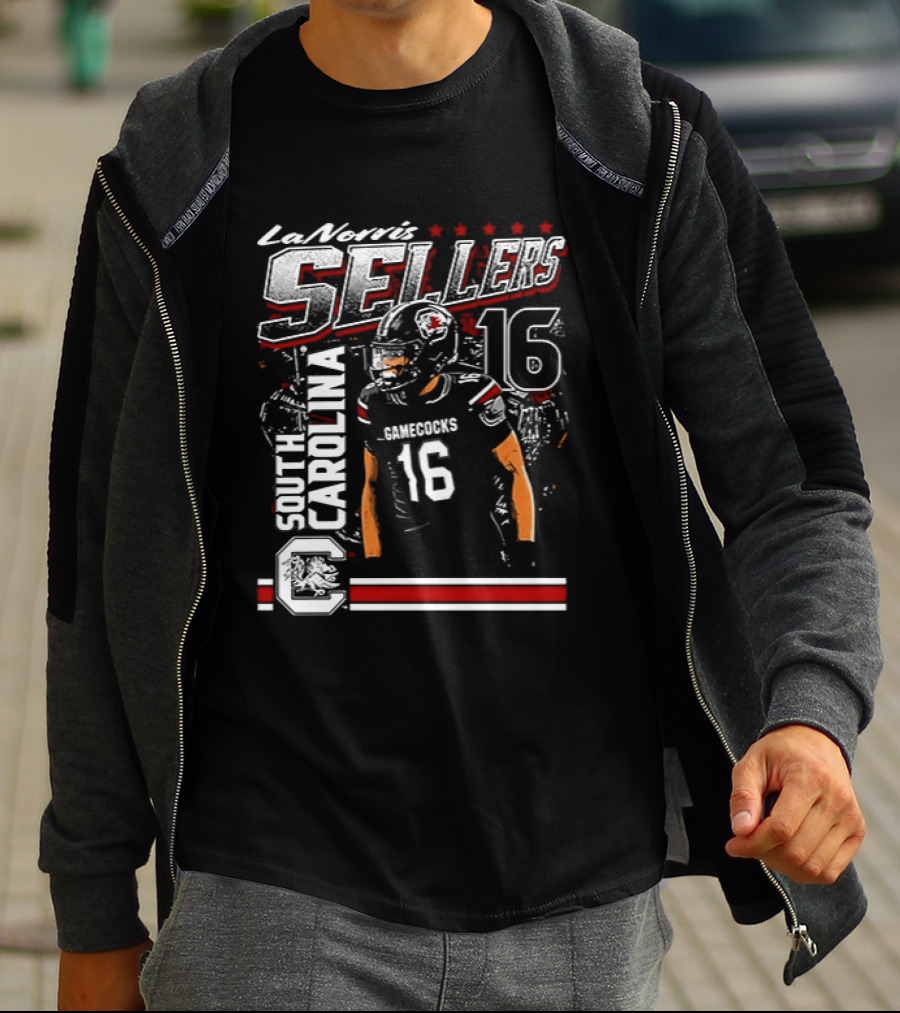 LaNorris Sellers 16 South Carolina Gamecocks Football Player T-Shirt