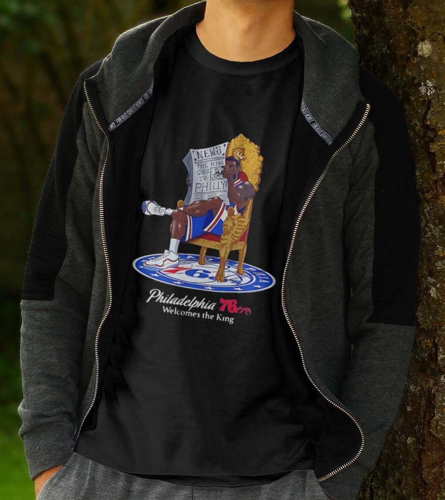 Philadelphia 76ers Welcomes The King LeBron James Goes To Philly News T-Shirt