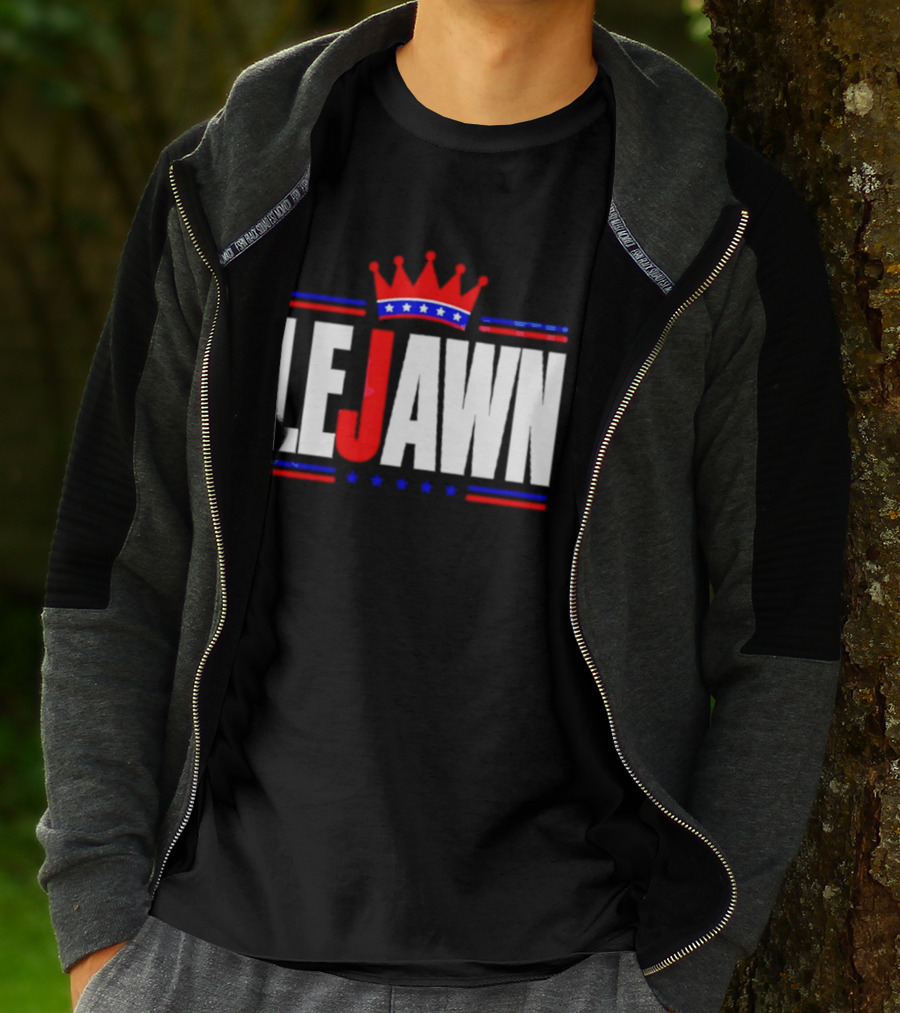LeJawn Philadelphia Stars Crown Red Blue Stripes T-Shirt