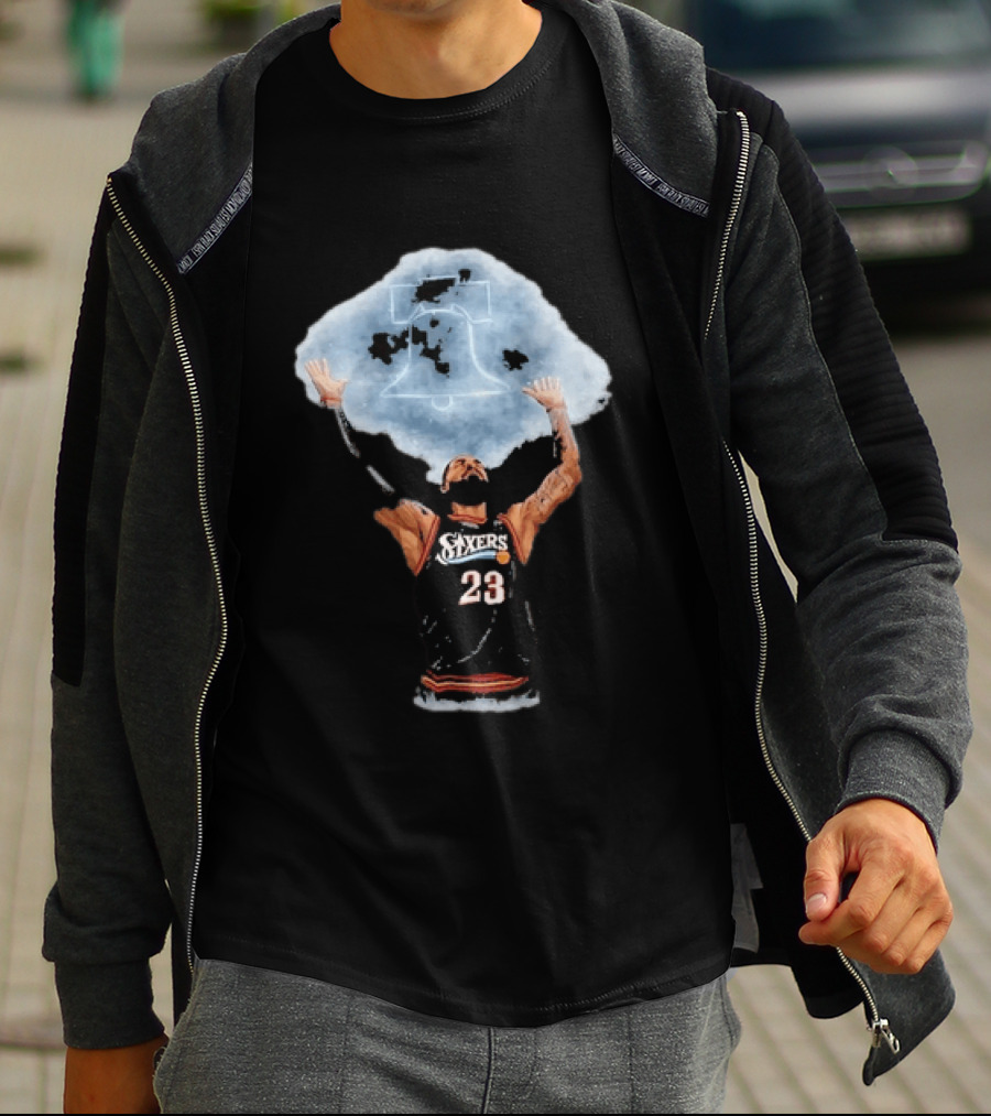 Philadelphia Sixers LeBron James 23 Liberty Bell Basketball T-Shirt