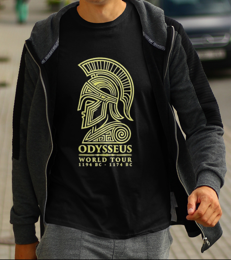 Odysseus World Tour 1194 BC 1174 BC Spartan Helmet T-Shirt