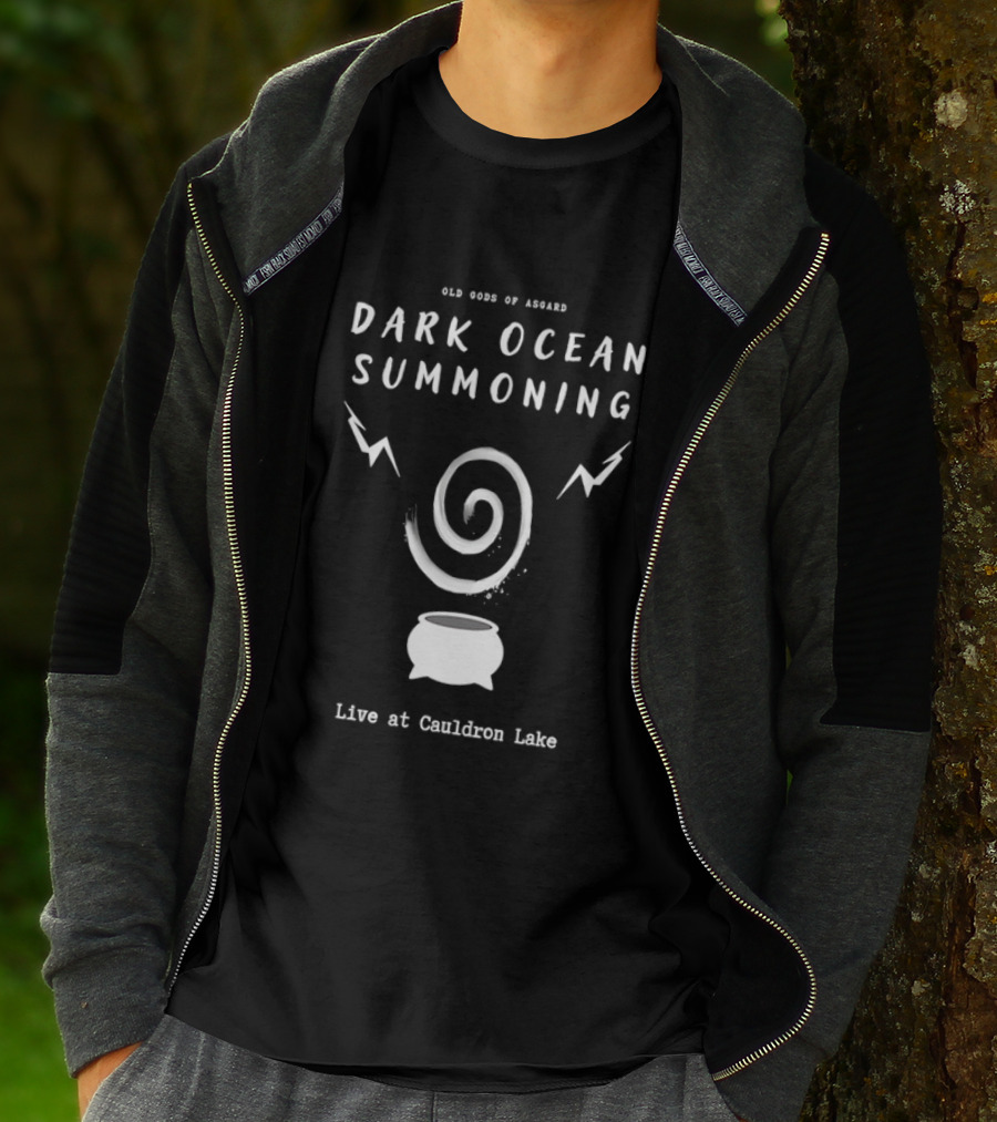 Old Gods Of Asgard Dark Ocean Summoning Live At Cauldron Lake T-Shirt