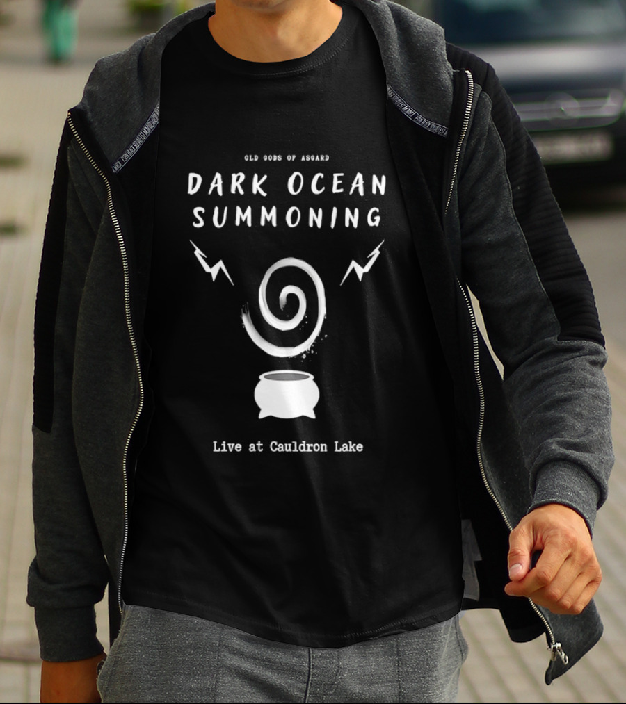 Old Gods Of Asgard Dark Ocean Summoning Live At Cauldron Lake T-Shirt