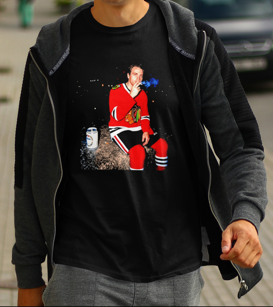 Patrick Kane Chicago Blackhawks Showtime Smoking Retro Aesthetic T-Shirt