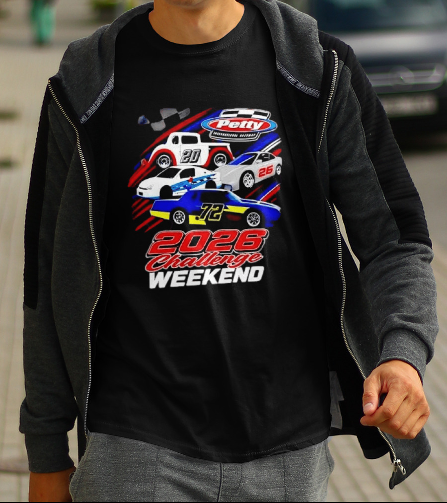 Petty International Raceway 2026 Challenge Weekend Race Cars 20 26 72 T-Shirt