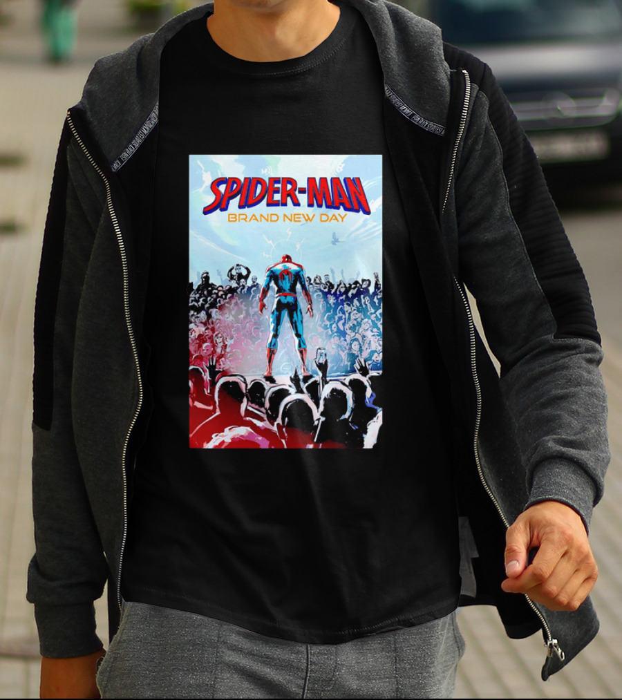 Spider Man Brand New Day Crowd Marvel T-Shirt