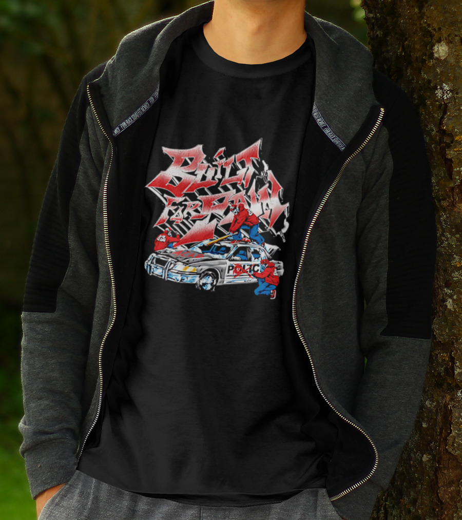 Zuko Built For Pain Police Car Destruction Graffiti T-Shirt