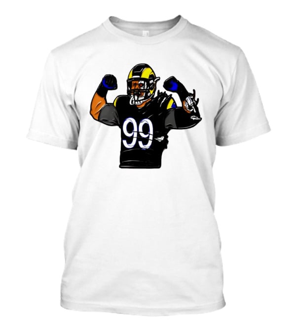 Los Angeles Rams Cyborg Player Cyber Beast 99 Football T-Shirt