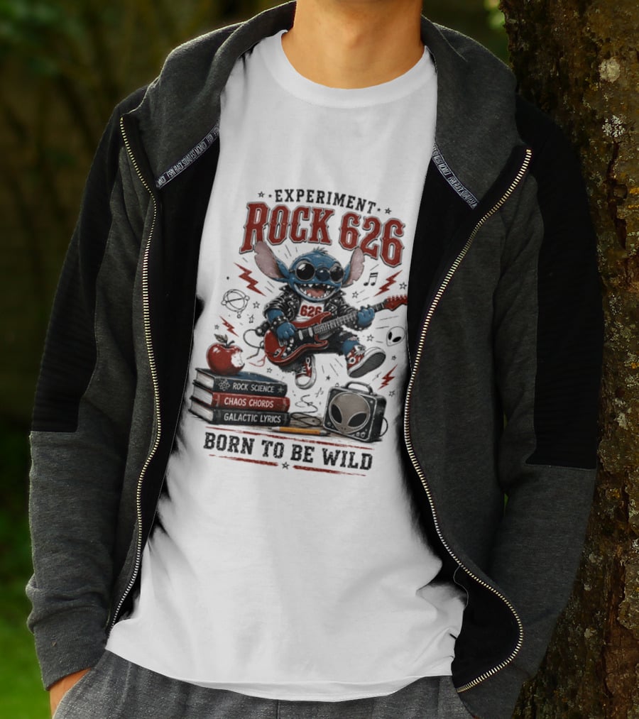Experiment Rock 626 Born To Be Wild Music Science Chaos Chords Galactic Vibes T-Shirt