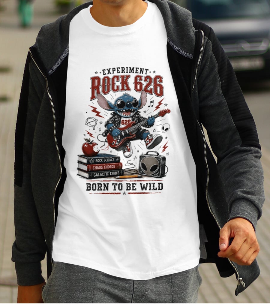 Experiment Rock 626 Born To Be Wild Music Science Chaos Chords Galactic Vibes T-Shirt